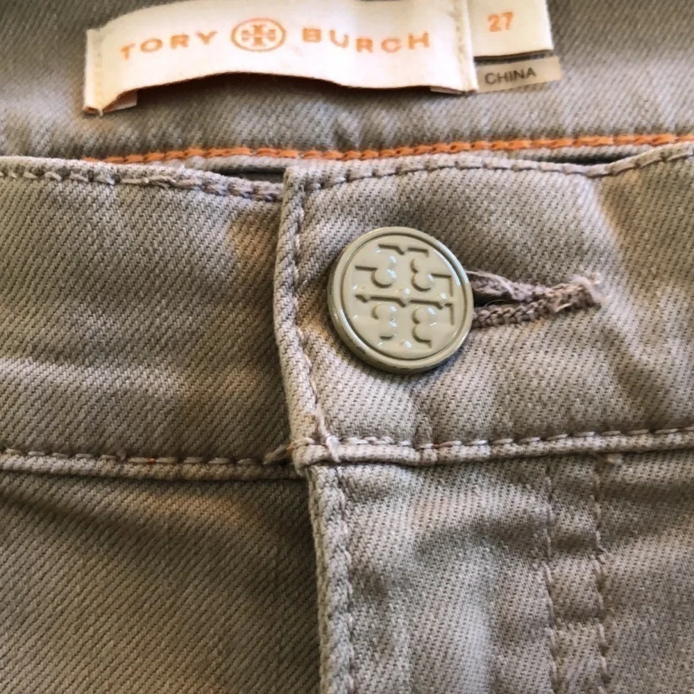 Tory Burch Emmy Ankle Skinny Jeans in Olive 27